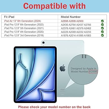 Amazon.com: Case for iPad Air13 inch 2024 iPad Pro 12.9 inch